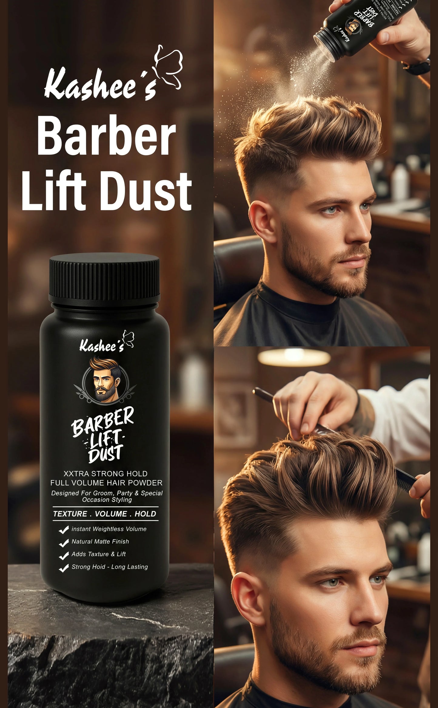 Kashees Men's Barber Lift Dust
