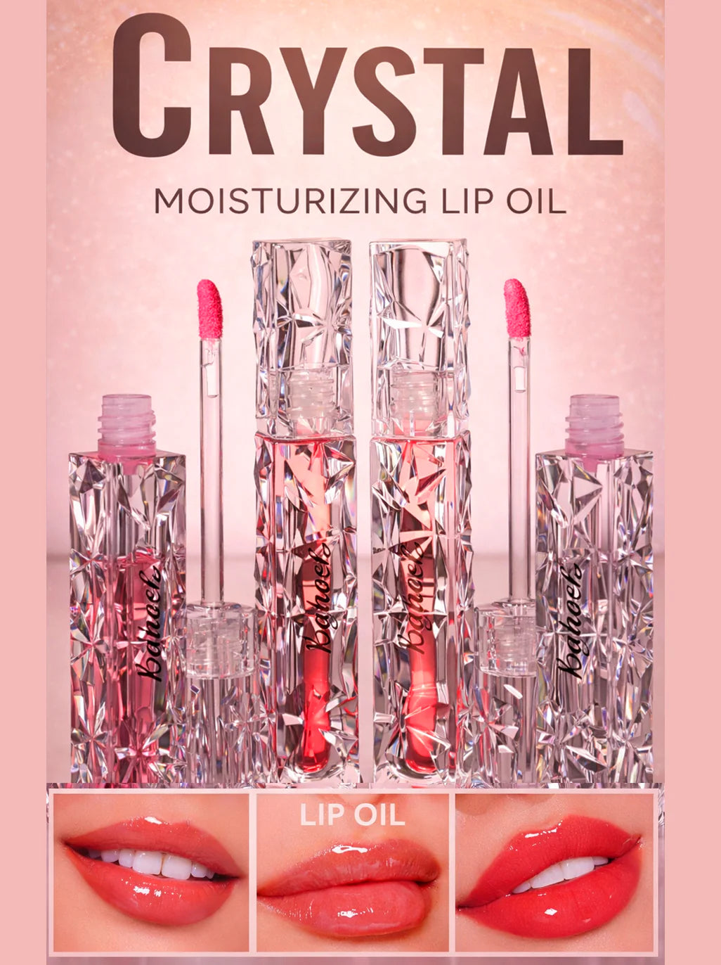 Crystal Moisturizing Lip Oil (Pack of 4 Pcs)